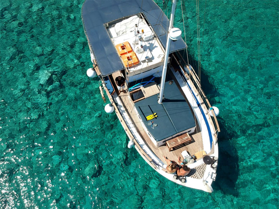 Swimming on the isolated beaches of the Cyclades