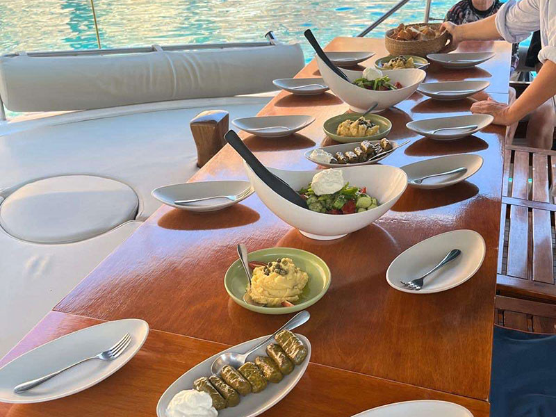 Special and traditional dishes prepared by the hostess Georgia